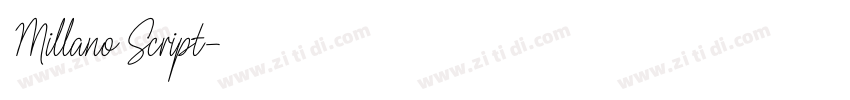 Millano Script字体转换